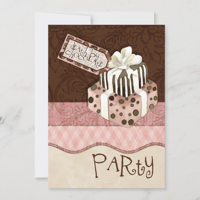 Death By Chocolate Birthday Party Invitation (Front)