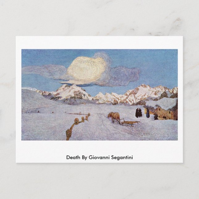 Death By Giovanni Segantini Postcard (Front)