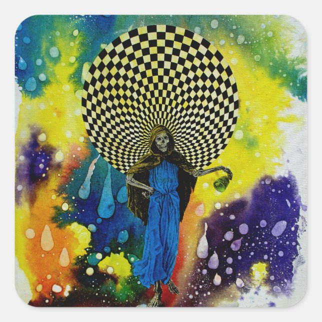 Death by Michael Moffa Square Sticker (Front)