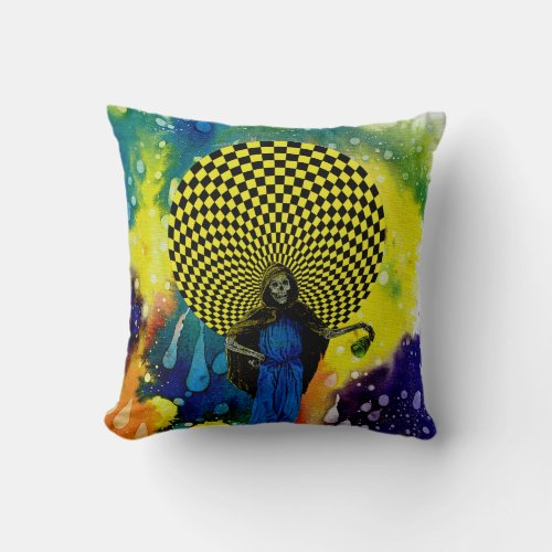 Death by Michael Moffa Throw Pillow