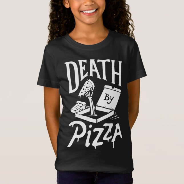 Death by Pizza funny T-Shirt (Front)