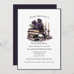 Death By TBR, Book Lover, Book Club Invitation