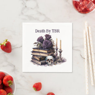 Death By TBR, Book Lover, Book Club Napkins