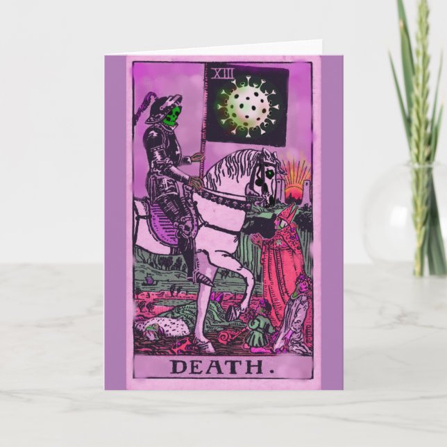 Death Card BLANK Coronavirus Art Tarot Card (Front)