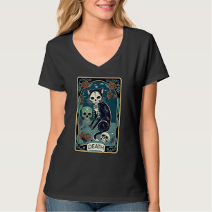 Death Cat Tarot Card Graphic for Tarot Cat Lovers T-Shirt