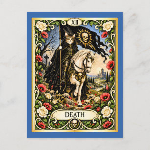 Death Cat Tarot - Transformation and Renewal Postcard