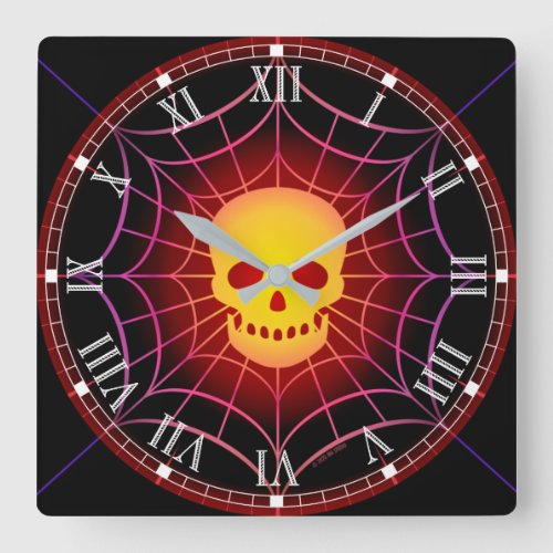 Death Catcher Square Wall Clock