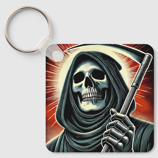 death character illustration keychain (Front)