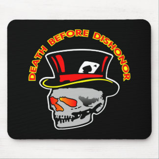 Death Dishonor Skull Black Mouse Pad