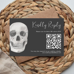 Death Do Us Part Wedding RSVP Card