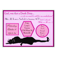 Death Drop Drag Birthday Invitations