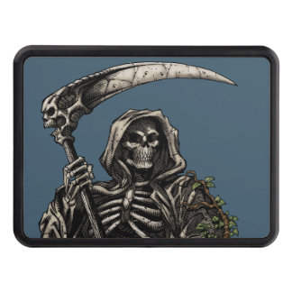 Death - Evil Skeleton Grim Reaper with Scythe Hitch Cover