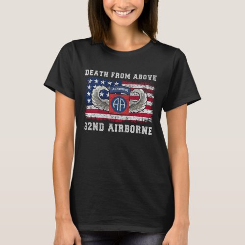 Death From Above 82nd Airborne Division Paratroope T_Shirt
