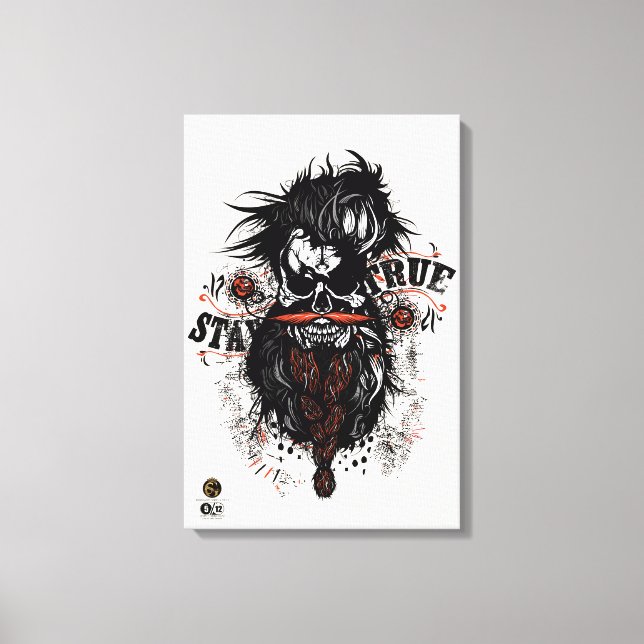 Death head hipster skulls bearded and mustachu sta canvas print (Front)