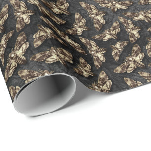 Death head moth hawkmoth deaths head moth wrapping paper