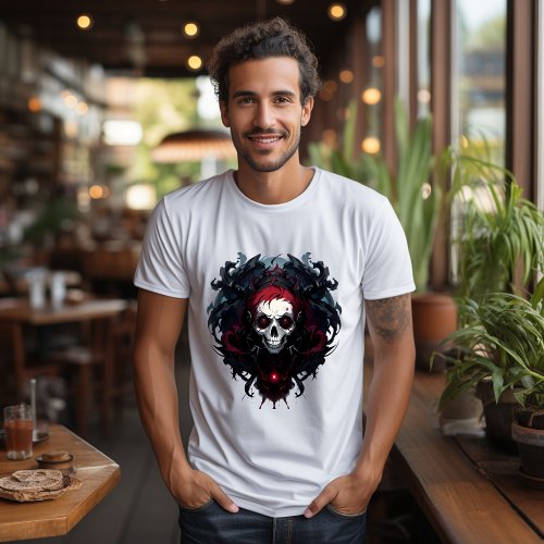 Death Head T_shirt Crane Male T_Shirt