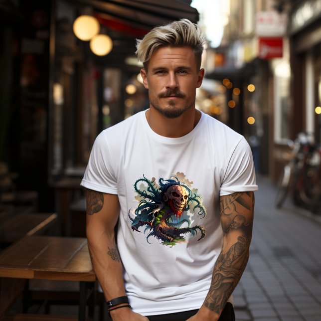Death Head T-shirt with Tentacules-Roots (Creator Uploaded)