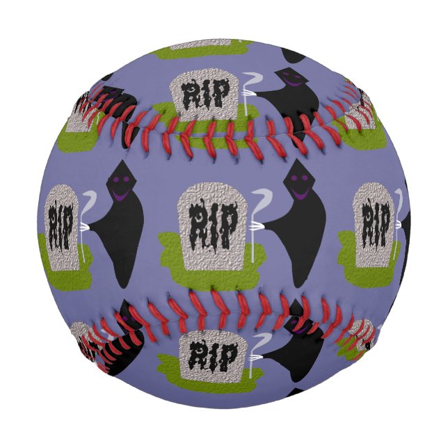 Death in the Cemetery Halloween Baseball (Front)