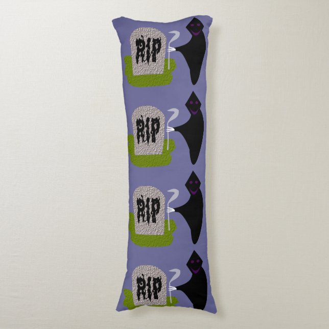Death in the Cemetery Halloween Body Pillow (Front Vertical)