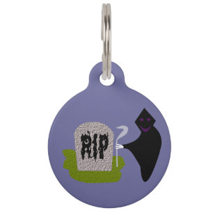 Death in the Cemetery Halloween Custom Dog Tag