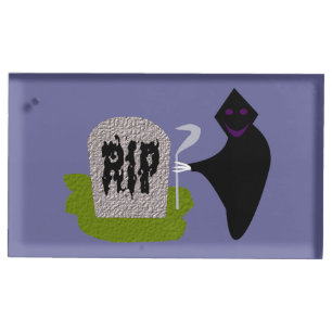 Death in the Cemetery Halloween Table Card Holder