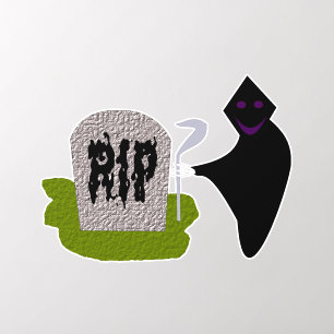 Death in the Cemetery Halloween Wall Decal