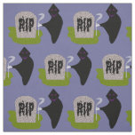 Death in the Cemetery patterned Fabric