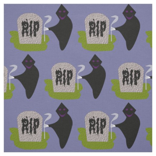 Death in the Cemetery patterned Fabric