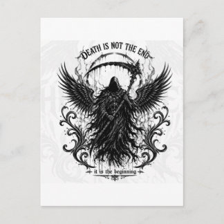 Death Is Not the End Gothic Grim Reaper Postcard