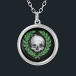 Death Laurel Silver Plated Necklace<br><div class="desc">Divers arts or die.</div>