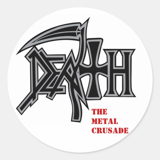 DEATH logo Metal Crusade stickers (Front)