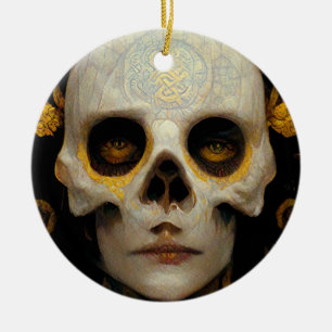 Death Mask Fantasy Sci-Fi Art Ceramic Ornament