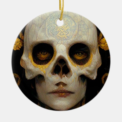 Death Mask Fantasy Sci_Fi Art Ceramic Ornament