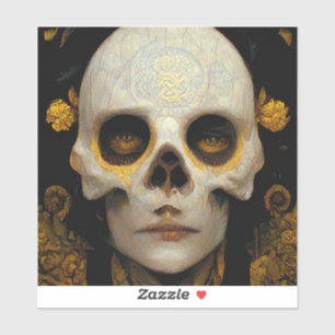 Death Mask Fantasy Sci-Fi Art Sticker