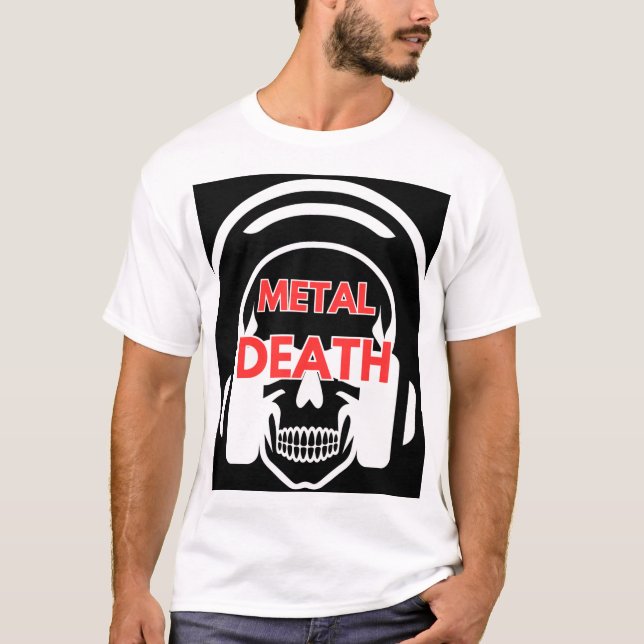 Death Metal band with earphone T-Shirt (Front)