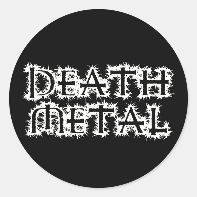 Death Metal Classic Round Sticker (Front)