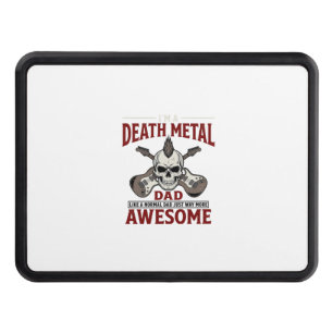 Death Metal Dad Skull Guitar Vintage Shirt Design_ Hitch Cover
