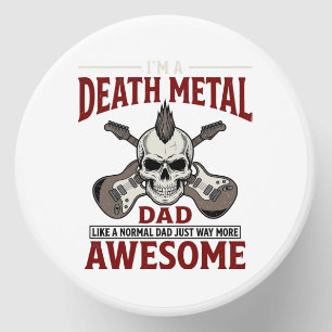 Death Metal Dad Skull Guitar Vintage Shirt Design_ Mini Candle Favors