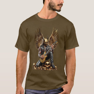 Death Metal guitarist in Hell 666 T-Shirt