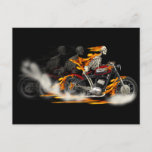 Death Metal Riders Motorcycle Art Postcard