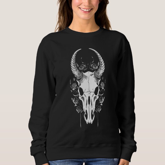 Death Metal Satanism Pagan Occult Goth Satanic Ani Sweatshirt (Front)