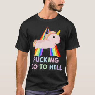 Death Metal Unicorn Designs Pastel Goth Hell T-Shirt