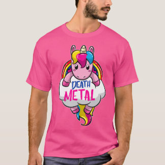 Death Metal Unicorn For Heavy Metal Unicornio Love T-Shirt