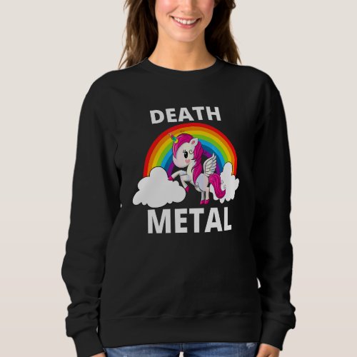 Death Metal Unicorn Rainbow Heavy Metal Sweatshirt