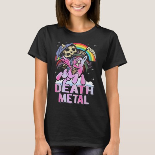 Death Metal Unicorn Reaper Rainbow T_Shirt