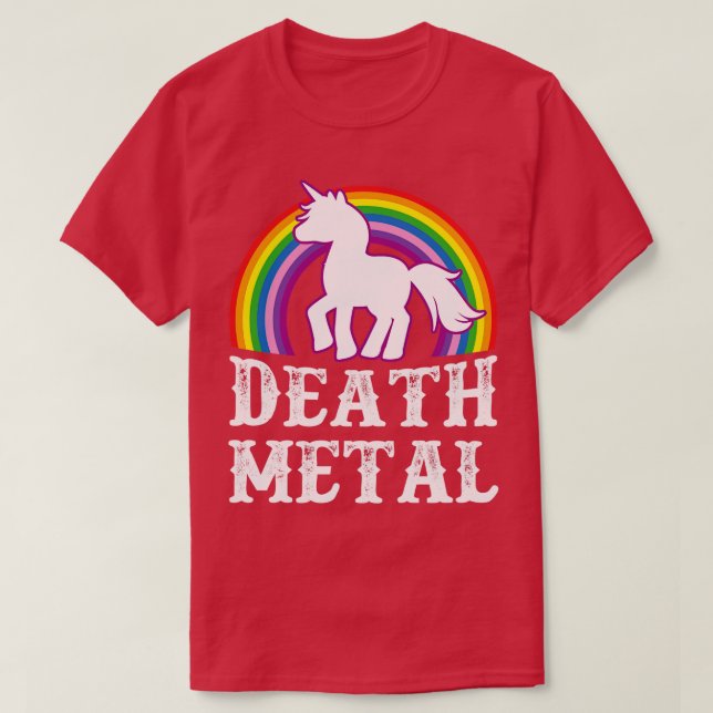 Death Metal Unicorn  T-Shirt (Design Front)