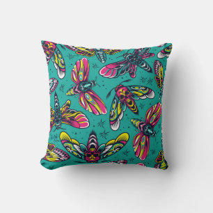 Death Moths Throw Pillow
