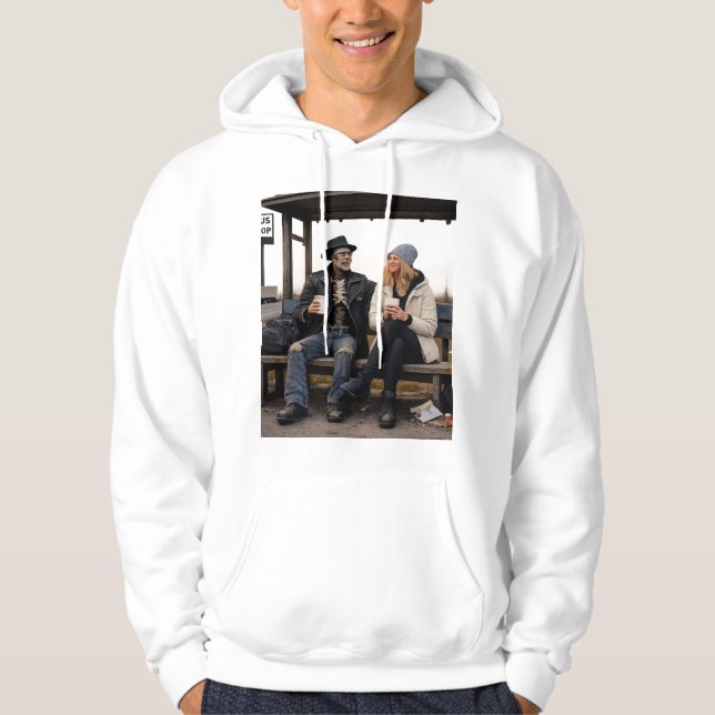 “Death Never Misses Coffee ☕💀” Hoodie (Front)