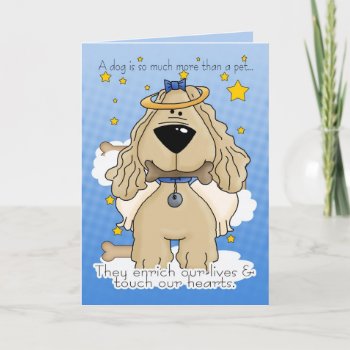 Death Of A Dog Sympathy Card - Loss Of Pet Dog - D by moonlake at Zazzle