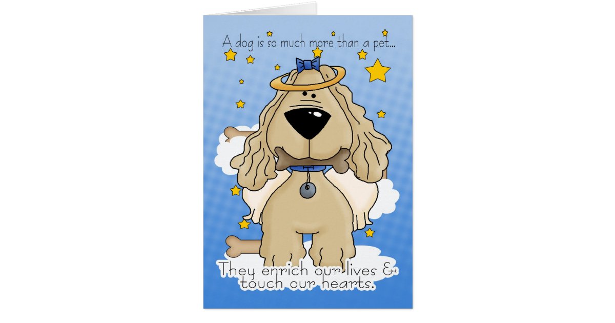 Death Of A Dog Sympathy Card Loss Of Pet Dog D Zazzle